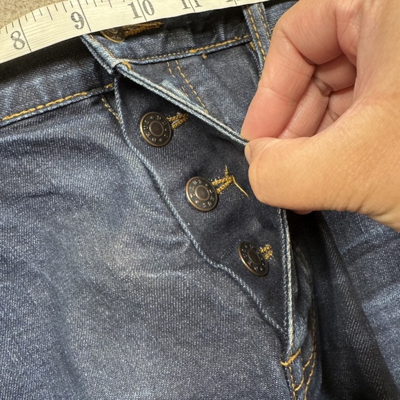 Deus Ex Machina Pants Men's Size 34 ( 36 x 32 ) Blue Slim Selvedge Button Fly - Picture 7 of 10